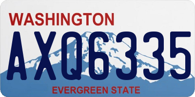 WA license plate AXQ6335