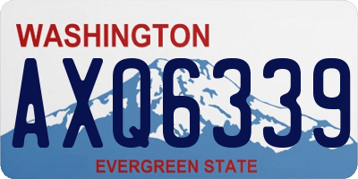 WA license plate AXQ6339