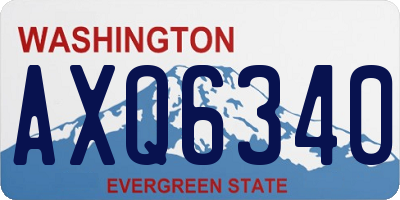 WA license plate AXQ6340