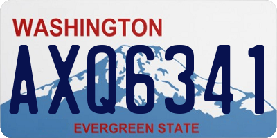 WA license plate AXQ6341
