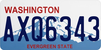 WA license plate AXQ6343