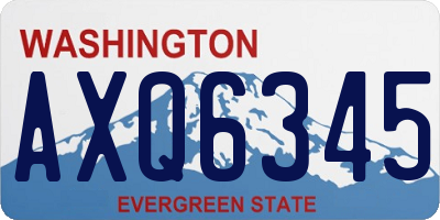 WA license plate AXQ6345