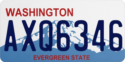 WA license plate AXQ6346