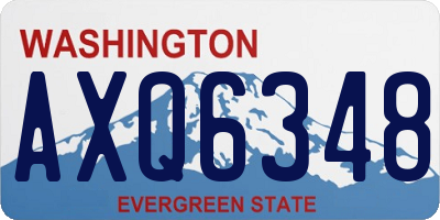 WA license plate AXQ6348