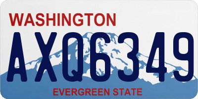 WA license plate AXQ6349