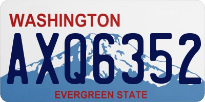 WA license plate AXQ6352