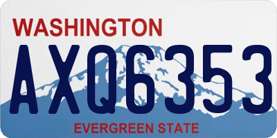 WA license plate AXQ6353