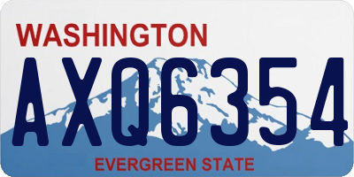 WA license plate AXQ6354