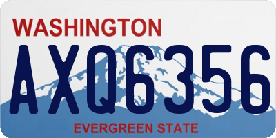 WA license plate AXQ6356