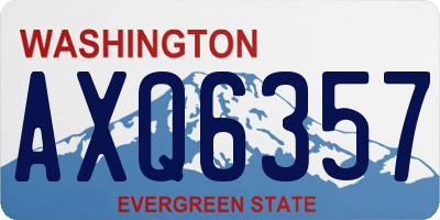 WA license plate AXQ6357