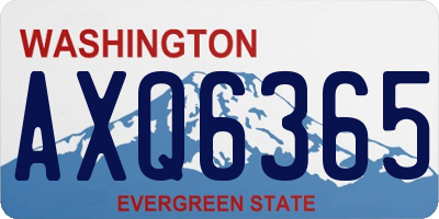 WA license plate AXQ6365