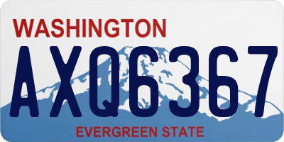 WA license plate AXQ6367