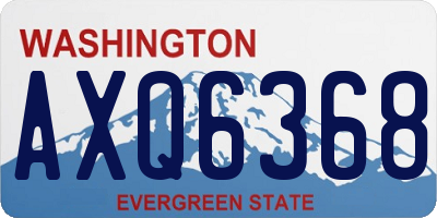 WA license plate AXQ6368