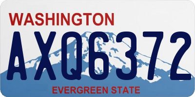 WA license plate AXQ6372