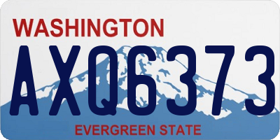 WA license plate AXQ6373
