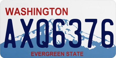 WA license plate AXQ6376