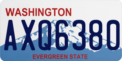 WA license plate AXQ6380