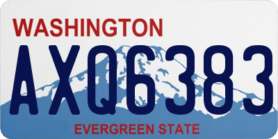 WA license plate AXQ6383
