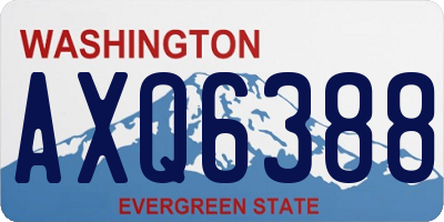 WA license plate AXQ6388