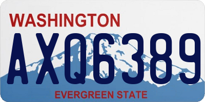 WA license plate AXQ6389