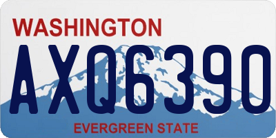 WA license plate AXQ6390