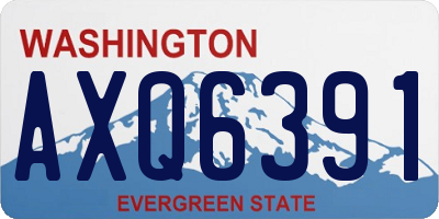 WA license plate AXQ6391