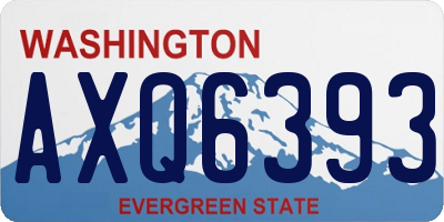 WA license plate AXQ6393