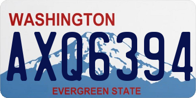 WA license plate AXQ6394