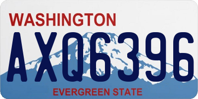 WA license plate AXQ6396