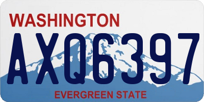 WA license plate AXQ6397