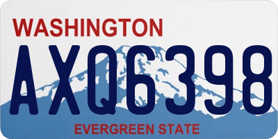WA license plate AXQ6398