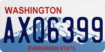 WA license plate AXQ6399