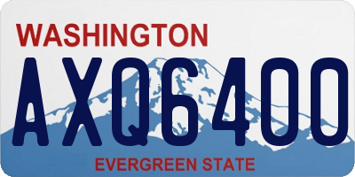 WA license plate AXQ6400
