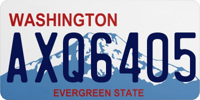 WA license plate AXQ6405