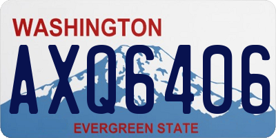 WA license plate AXQ6406