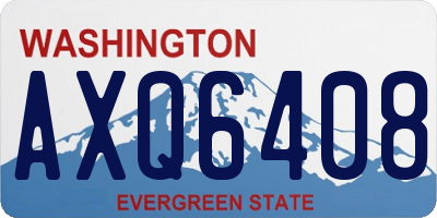 WA license plate AXQ6408