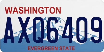 WA license plate AXQ6409
