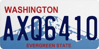 WA license plate AXQ6410
