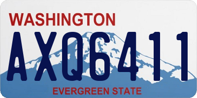 WA license plate AXQ6411