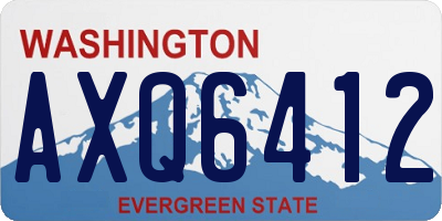 WA license plate AXQ6412