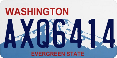WA license plate AXQ6414