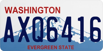 WA license plate AXQ6416