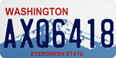 WA license plate AXQ6418
