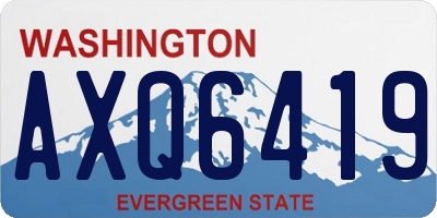 WA license plate AXQ6419