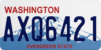 WA license plate AXQ6421