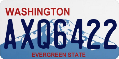 WA license plate AXQ6422