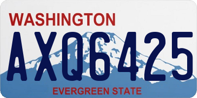WA license plate AXQ6425