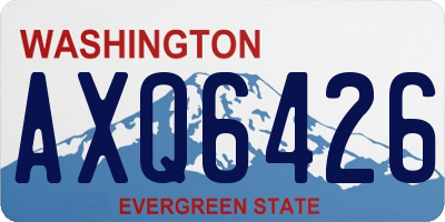 WA license plate AXQ6426