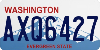 WA license plate AXQ6427