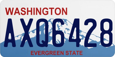 WA license plate AXQ6428